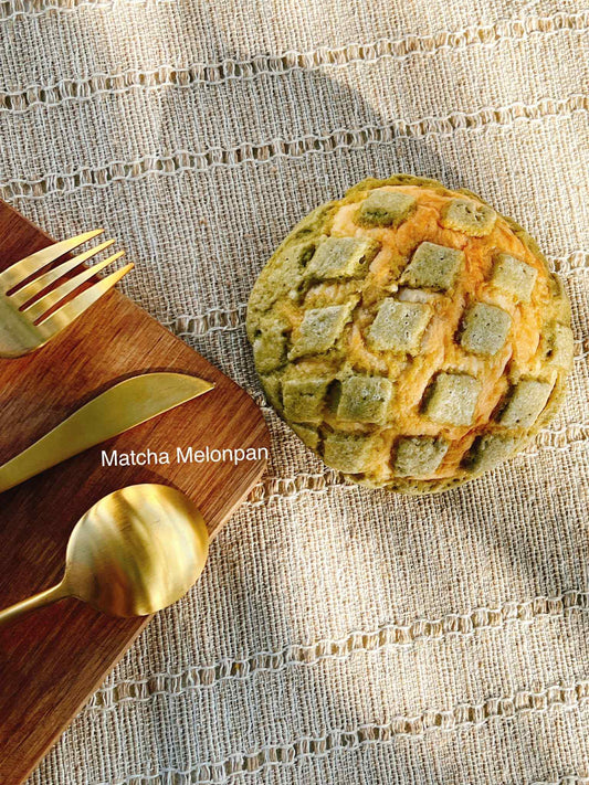 Melonpan Matcha / Bánh Nhật Bản Trà Xanh